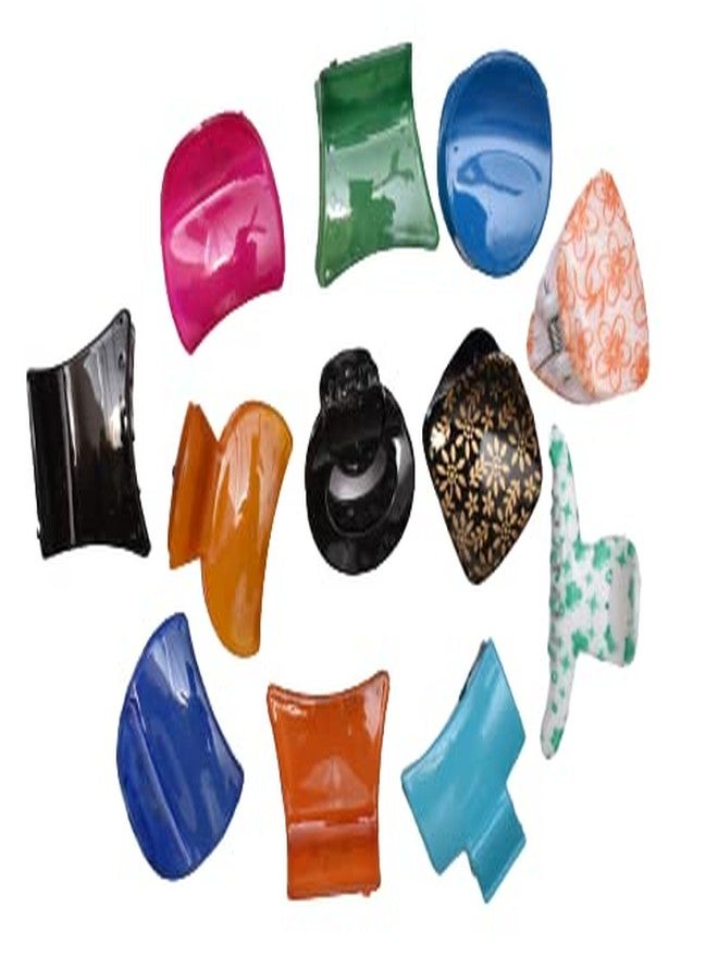 imioxo Medium size Hair Claw/clip/hair clutcher combo of 12 pices for Women and girls (CM_8) (Style_3) - Image 1