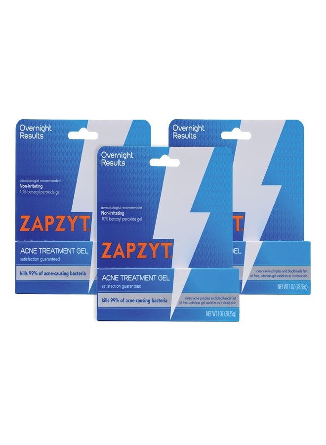 Zapzyt Maximum Strength 10% Benzoyl Peroxide Acne Treatment Gel 1 oz. (Pack of 3) - Image 1