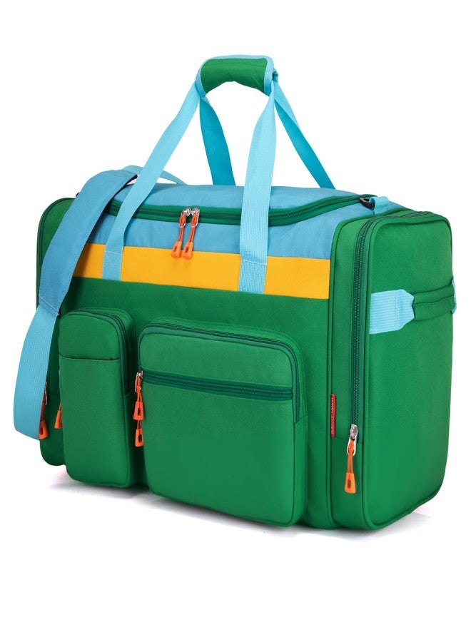 HawLander Large Kids Duffle Bag for Travel, Overnight, or Weekender, 22" inch, Green Yellow, 22.0"L x 12.0" H x 12.0"W, Duffle Bag for Travel - Image 2