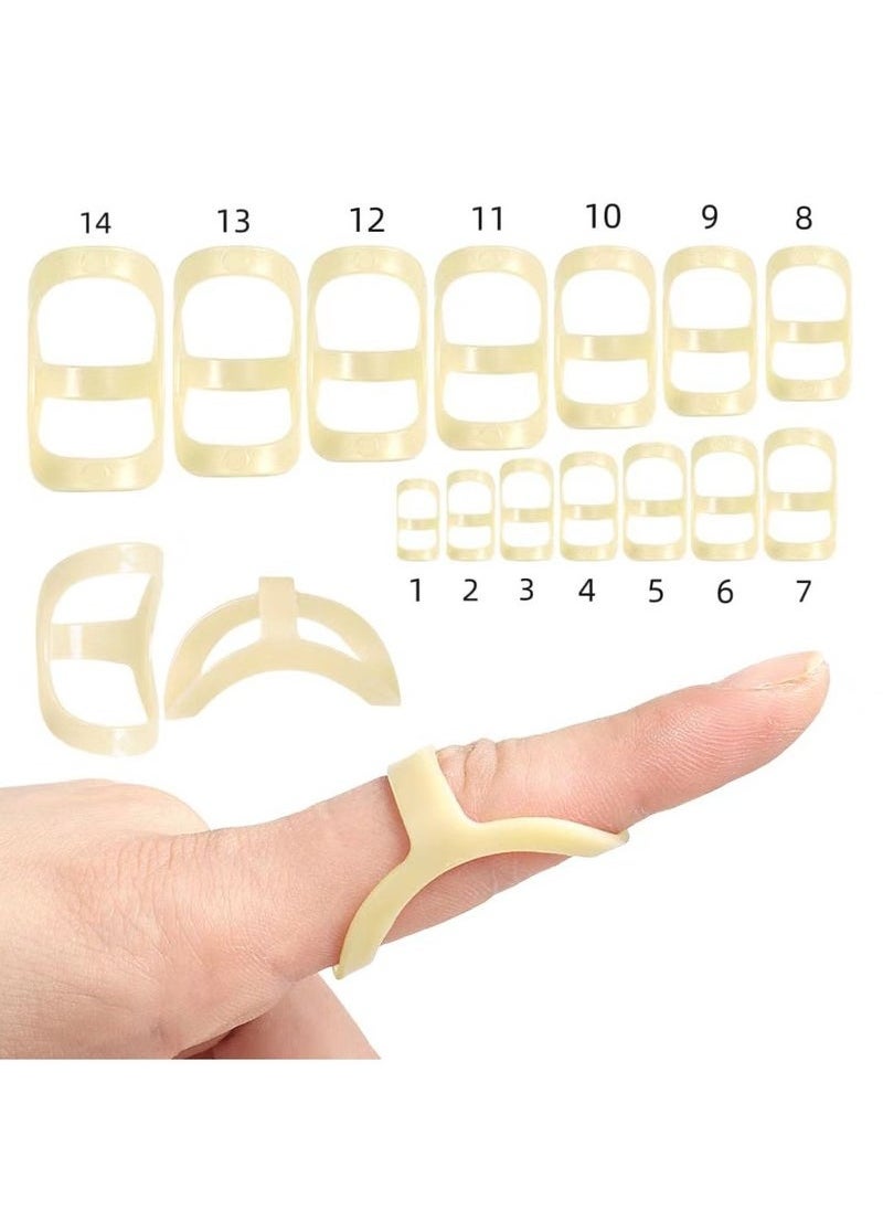 GMORO 14Pcs Oval Finger Splints, Trigger Finger Splint for Trigger/Mallet/Arthritis/Straightening, Finger Brace Support  - Image 1