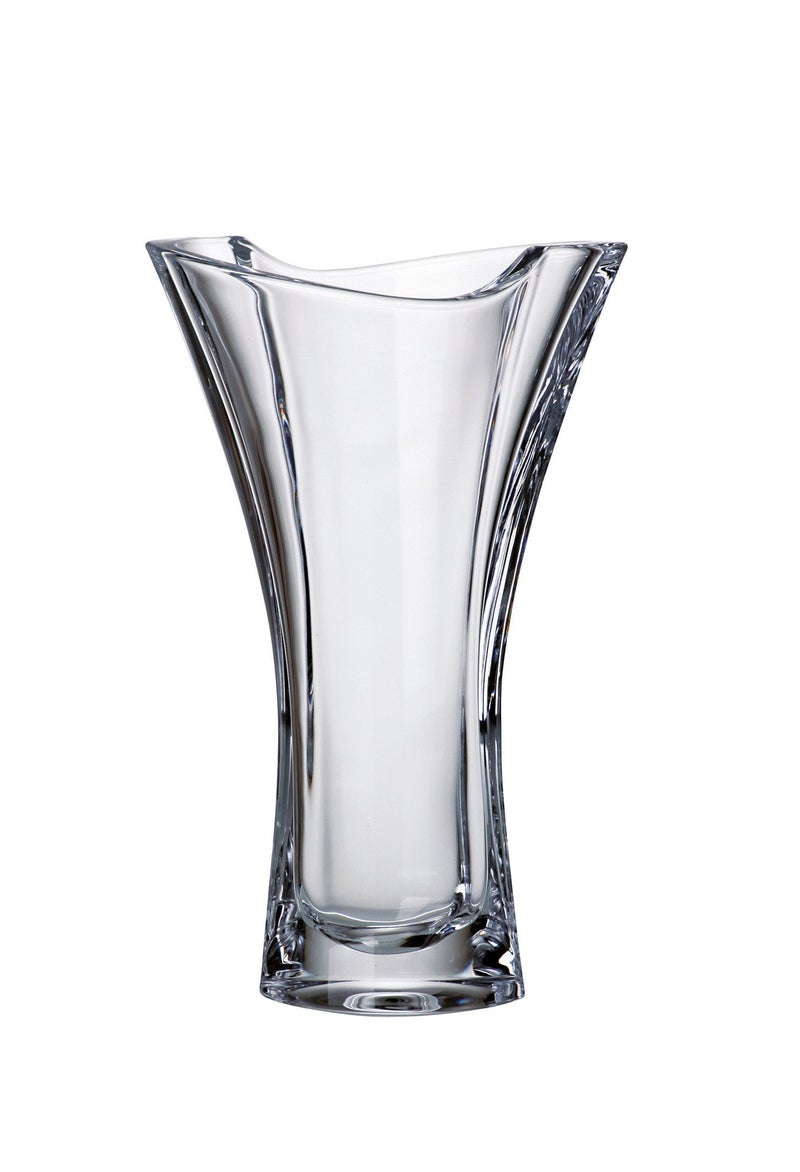 Barski European Glass Crystalline Vase 10 Height Made in Europe