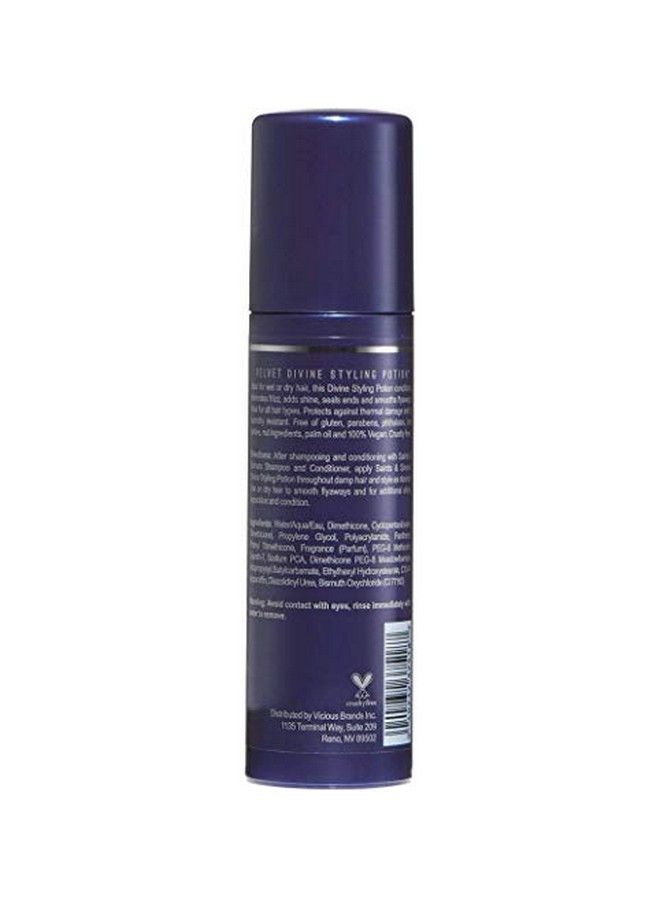 Saints & Sinners Velvet Divine Hair Styling Potion Moisturizing Thermal Protectant And Smoothing Hair Cream For Dry Frizzy Hair (3.4 Oz) - Image 5