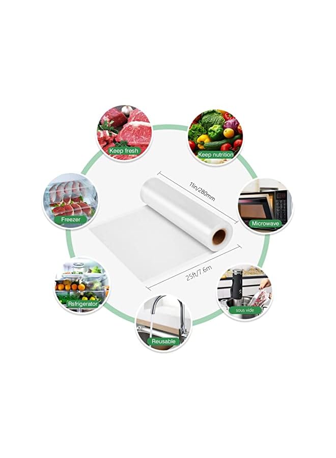 Raxoom Vacuum Food Sealer Rolls Pe Membranes Keep Fresh Bags Wrapper Film Foodsaver - Image 3