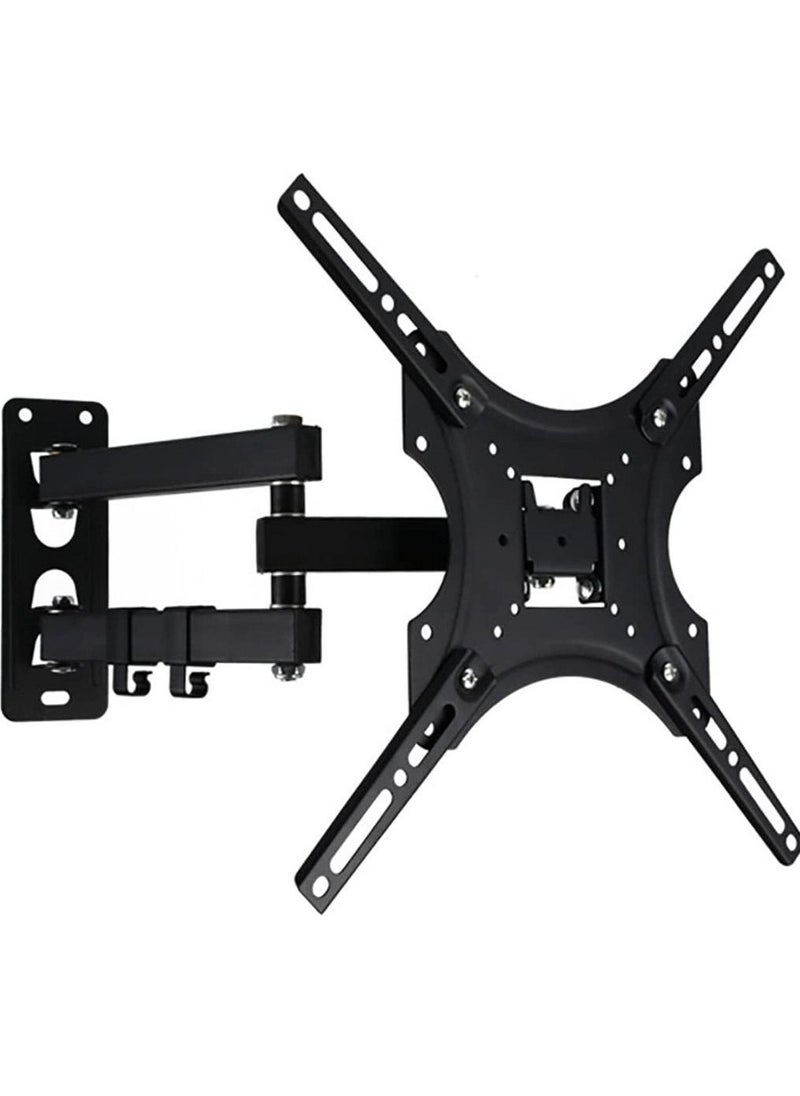 Tilt & Swivel TV Wall Mount - Heavy Duty Steel Bracket for 32-55" LED, LCD, Flat & Curved TVs, 70 lbs Capacity, VESA 400x400, RM-400 Black - Image 1