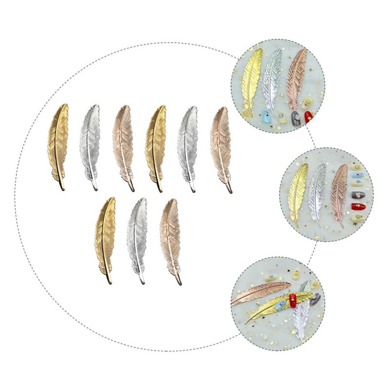 Metallic Gold Nail Art Display Decorations 9 Pieces Set For Home And Professional Use - Image 5