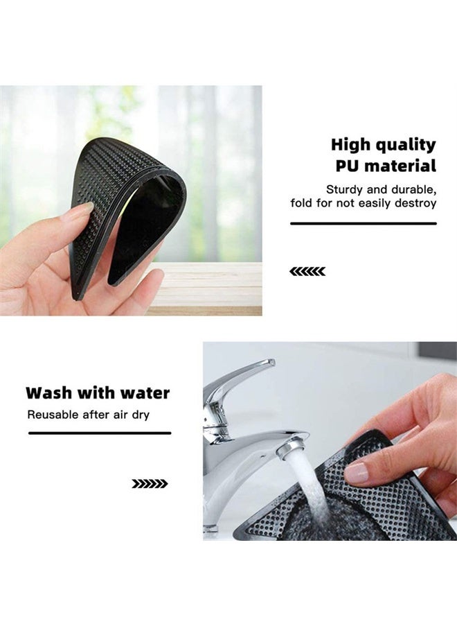 HOMESTAR Triangular Rug Corner Grippers, Double Sided Rug Tape for Hardwood, Tile, and Carpet Floors ,Anti-Slip Rug Grips, Reusable, Washable, and Pre-Taped for Easy Installation (4 Pcs) - Image 2