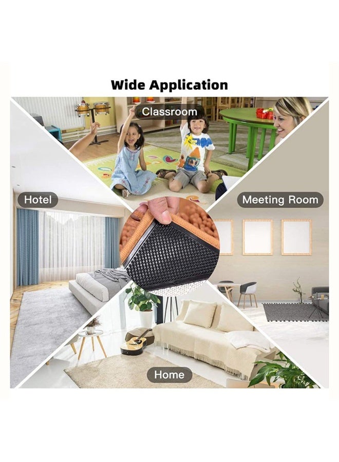 HOMESTAR Triangular Rug Corner Grippers, Double Sided Rug Tape for Hardwood, Tile, and Carpet Floors ,Anti-Slip Rug Grips, Reusable, Washable, and Pre-Taped for Easy Installation (4 Pcs) - Image 4