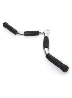 PUMP-KING Multi Exercise Bar Cable attachment Curl Pulldown Bar Triceps Press Down Bar | Gym Accessories Attachments With Rubber Grip V Shape Handlebar