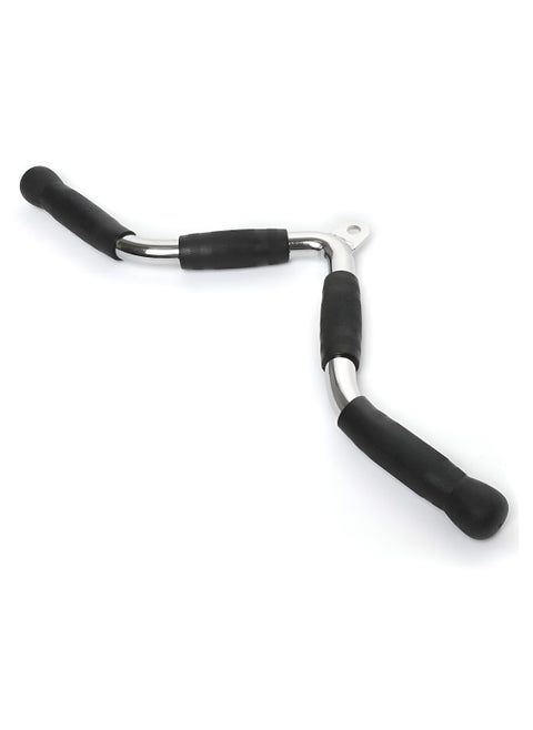 PUMP-KING Multi Exercise Bar Cable attachment Curl Pulldown Bar Triceps Press Down Bar | Gym Accessories Attachments With Rubber Grip V Shape Handlebar