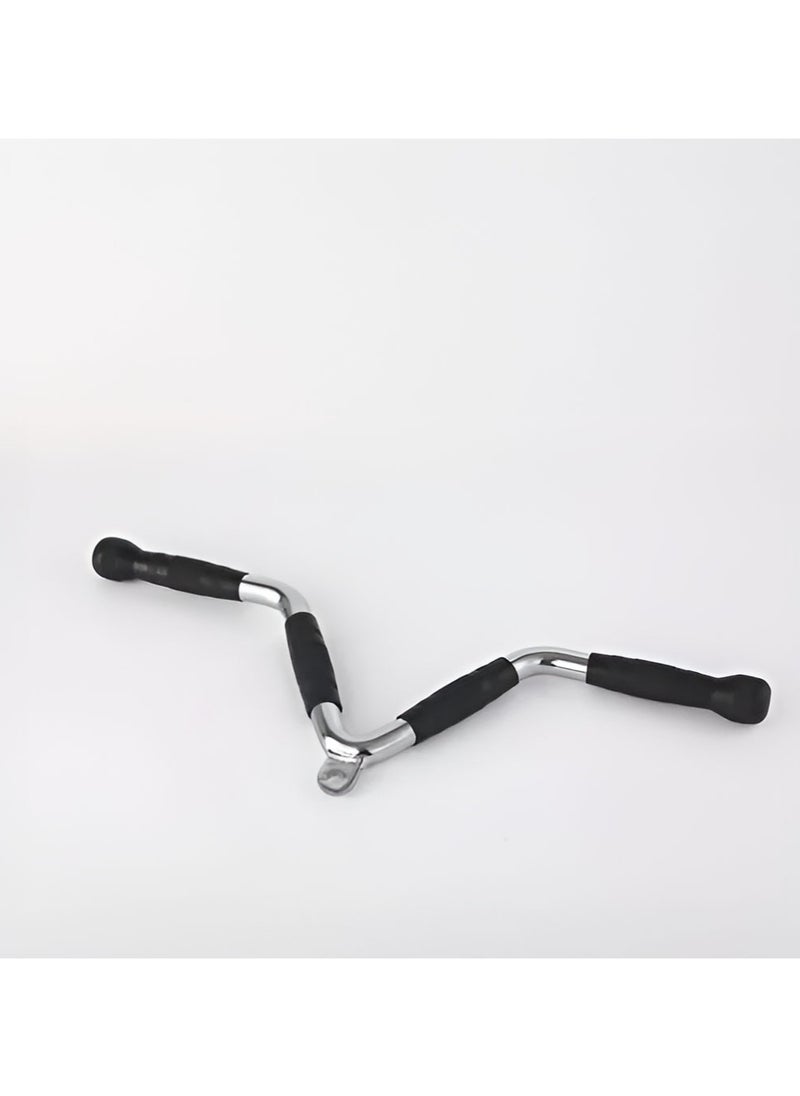 Generic - PUMP-KING Multi Exercise Bar Cable attachment Curl Pulldown Bar Triceps Press Down Bar | Gym Accessories Attachments With Rubber Grip V Shape Handlebar - Image 1