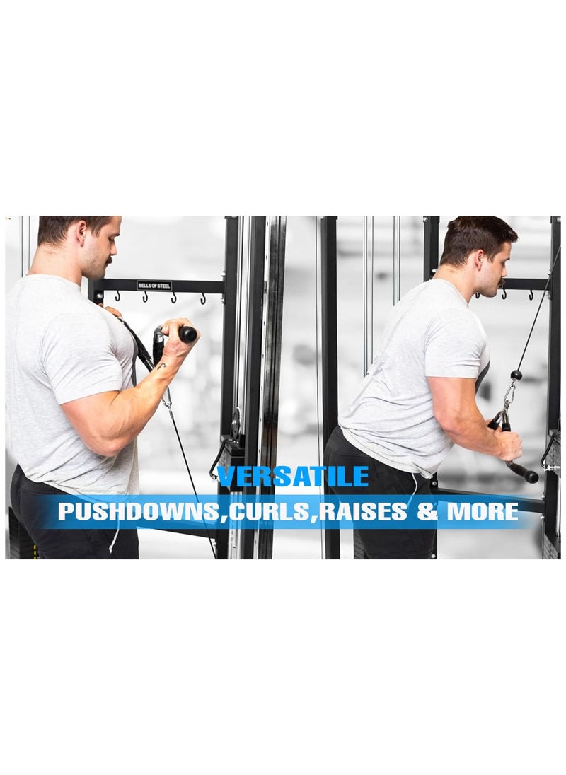 Generic - PUMP-KING Multi Exercise Bar Cable attachment Curl Pulldown Bar Triceps Press Down Bar | Gym Accessories Attachments With Rubber Grip V Shape Handlebar - Image 1