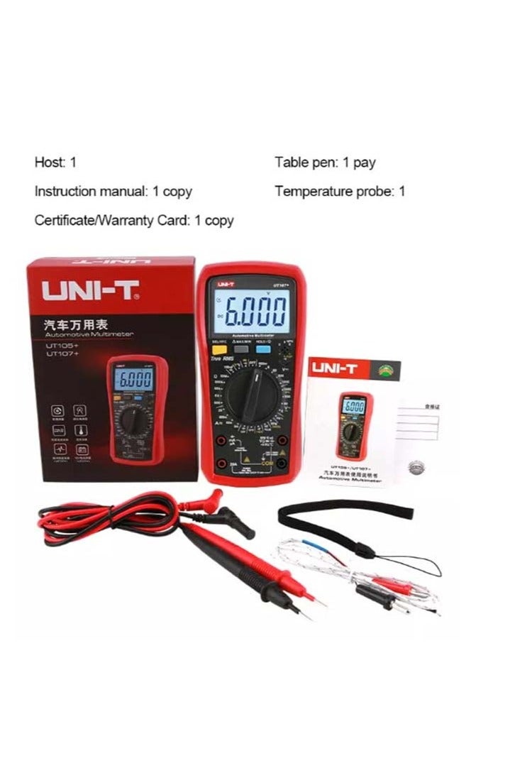 UniT UNI-T UT107+ Automobile Multimeter High Precision True RMS Automobile Automatic Range Actual Value Digital Multimeter - Image 3