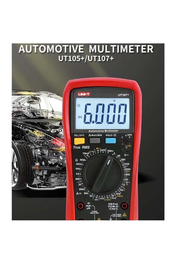 UniT UNI-T UT107+ Automobile Multimeter High Precision True RMS Automobile Automatic Range Actual Value Digital Multimeter - Image 2
