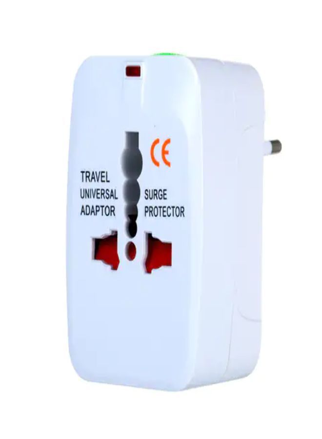 Multiplug Travel Worldwide Adaptor  (White) 