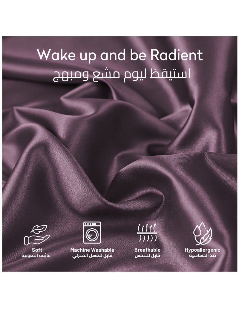Satin Pillowcases 2-Pcs Soft And Silky Pillow Cover For Hair And Skin Care With Envelope Closure (Without Pillow Insert),Purplish Grey - pzsku/Z5617865F4C276E88074EZ/45/_/1723306359/6ac8804a-496c-44f1-a632-afba72df7e28