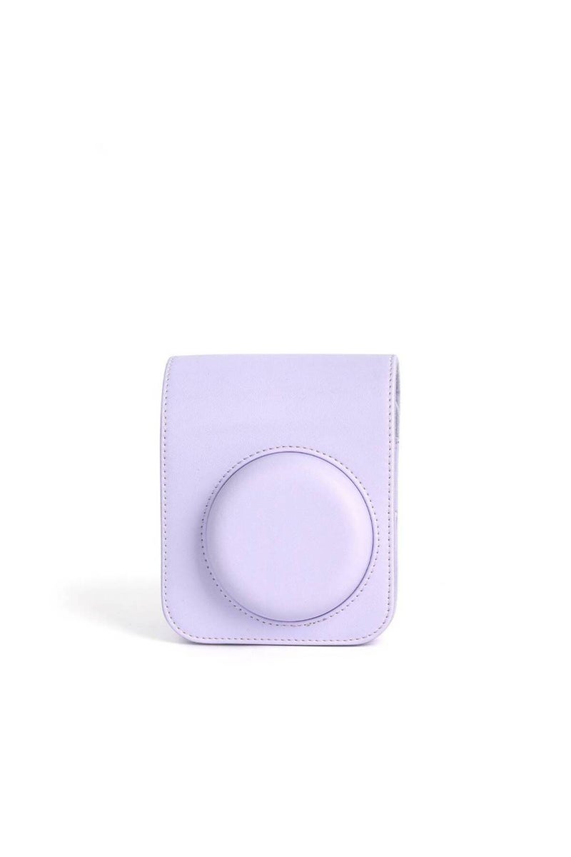 Lavender For Instax Mini 12 Camera Case PU Leather Soft Protective Case Trave Bag for Fujifilm Film