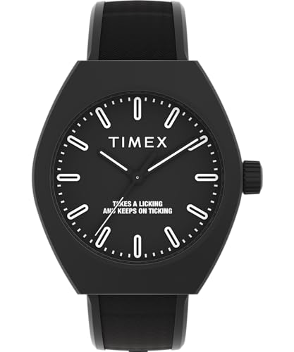 Timex Unisex Urban Pop 40mm Watch - Black Strap Black Dial Black Case - Image 3