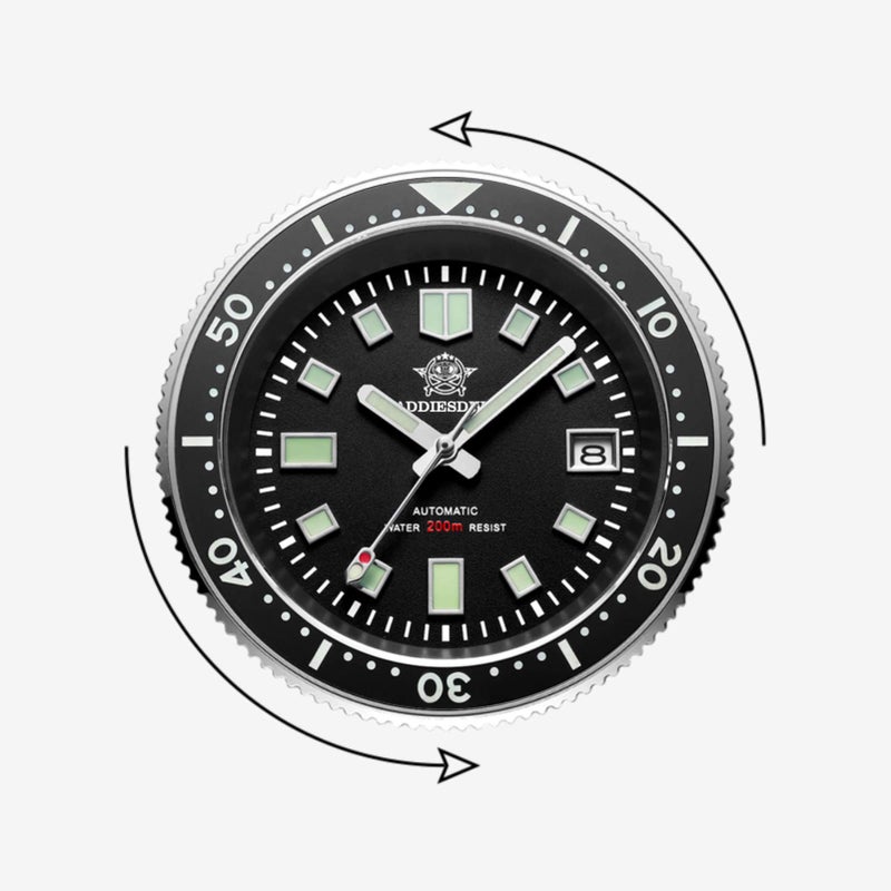 ADDIESDIVE Automatic Diver 200 M Watch for Men Steel Bracelet Luminescent Mechanical NH35A Analog - Image 2