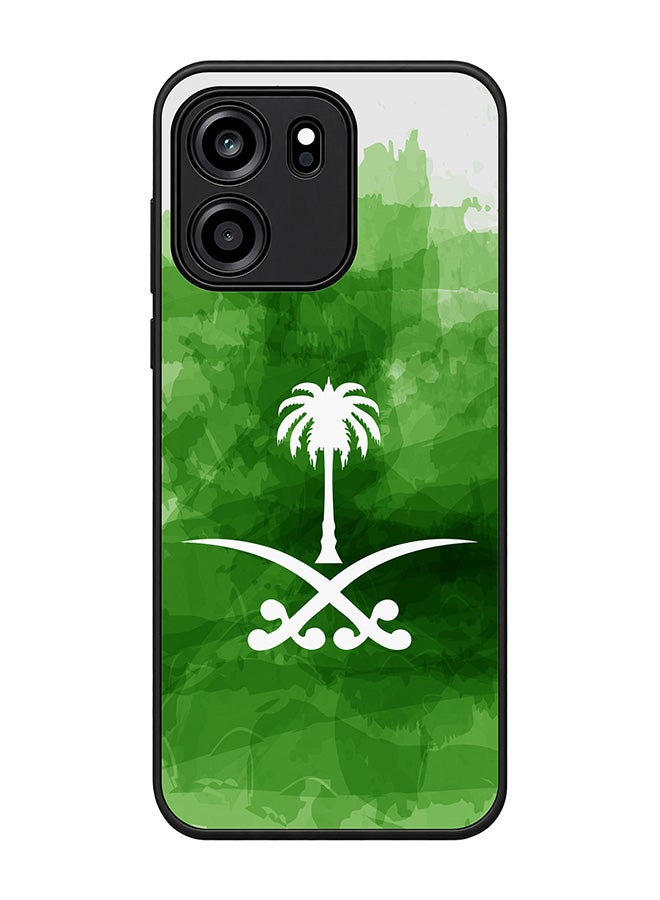 Stylizedd Rugged Case for OnePlus Nord CE6 /Turbo 6V- Slim Fit Hybrid Rubber Cover Saudi Emblem - Image 1