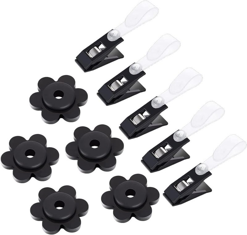 SUMAJU 10 Pcs Garden Flag Rubber Stoppers and Anti-Wind Garden Flag Clips, Rubber Garden Flag Stoppers Holder Flag Stops Clips for Christmas Garden Yard Flag Pole Stand - Image 1