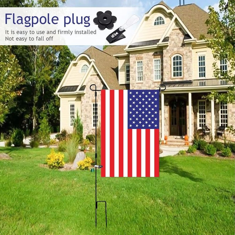 SUMAJU 10 Pcs Garden Flag Rubber Stoppers and Anti-Wind Garden Flag Clips, Rubber Garden Flag Stoppers Holder Flag Stops Clips for Christmas Garden Yard Flag Pole Stand - Image 5