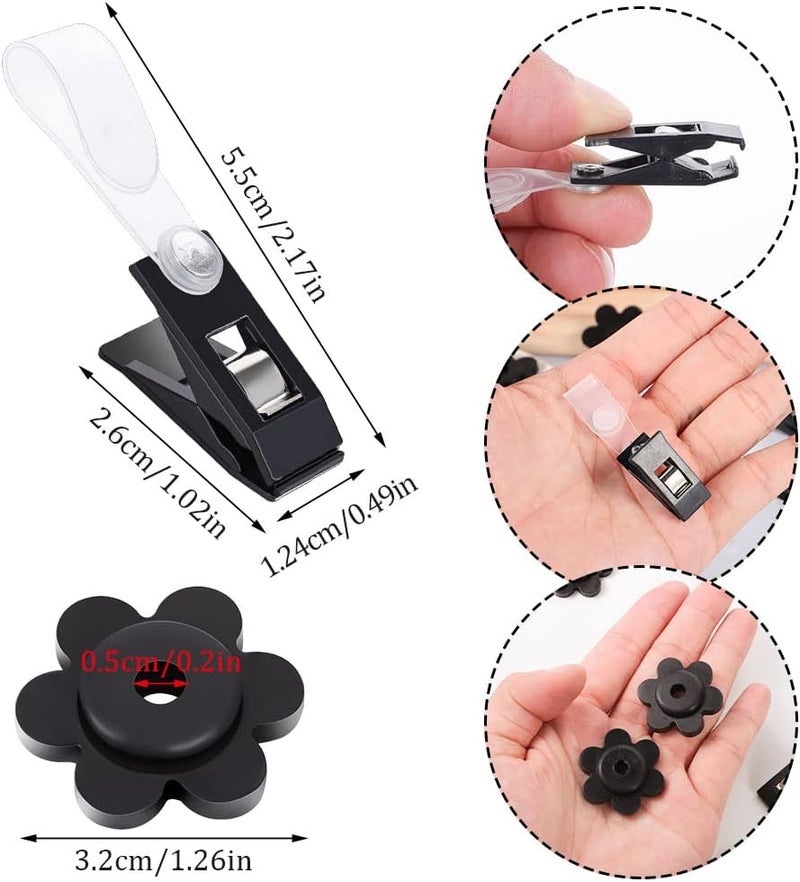 SUMAJU 10 Pcs Garden Flag Rubber Stoppers and Anti-Wind Garden Flag Clips, Rubber Garden Flag Stoppers Holder Flag Stops Clips for Christmas Garden Yard Flag Pole Stand - Image 3