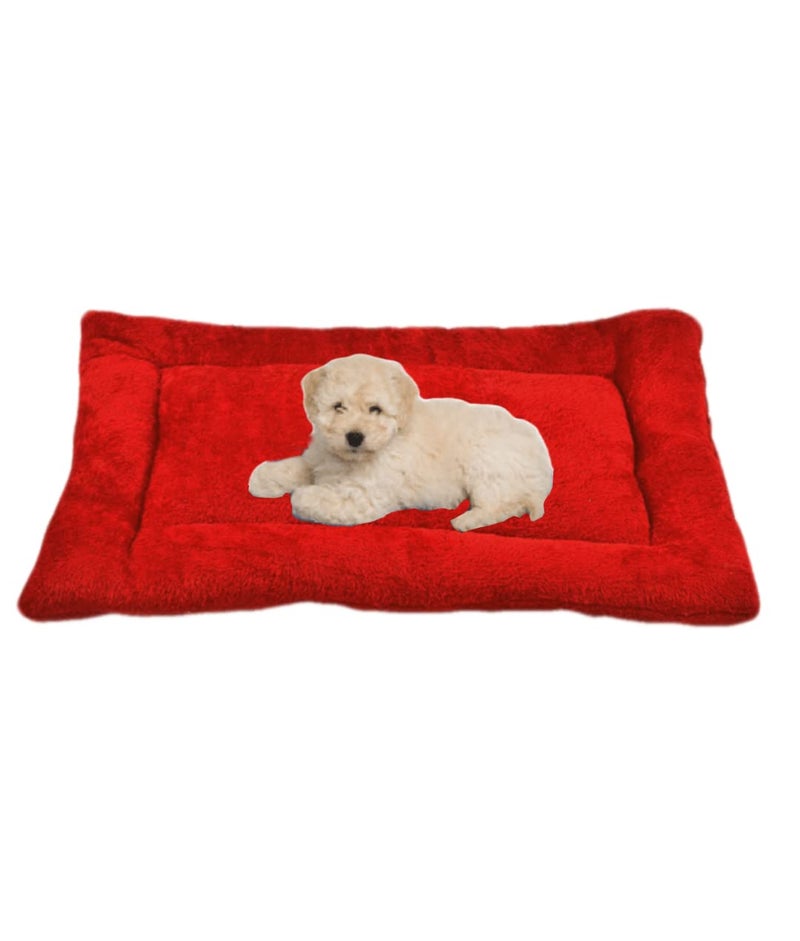 creative textiles Pet Mats | Cosy, Fluffy, Soft, Light Weight Mats for Pet | Pet Mats for Sleeping |Rectangular Flat-Bed Keeping Pets Warm and Comfy| Anti-Slip Machine Washable - Image 2