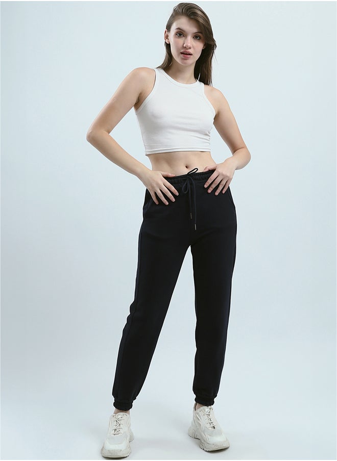RAVIN - Solid Jogger Pants with Elastic Waist - Image 1