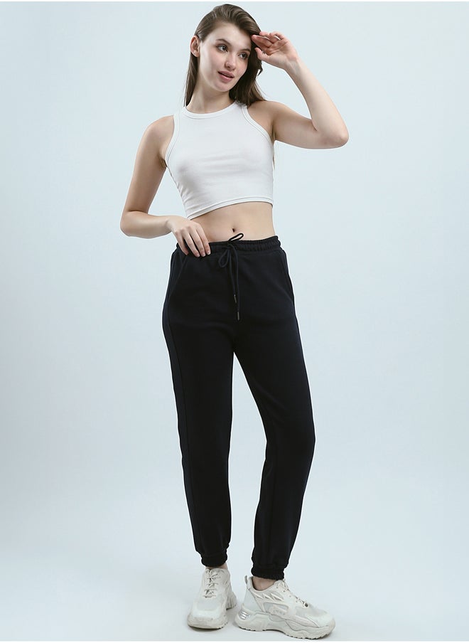 RAVIN - Solid Jogger Pants with Elastic Waist - Image 1