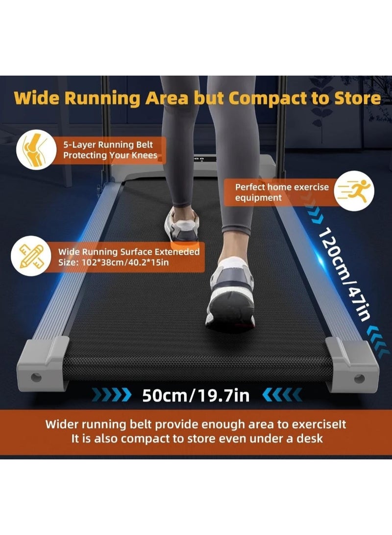 TrueFit Treadmill TRUE FIT- Foldable treadmill with a handle, small and portable, can be folded, suitable for small spaces, for electric walking, easy to move and store -3100-SPEED 10K/H black-DC MOTOR - Image 2