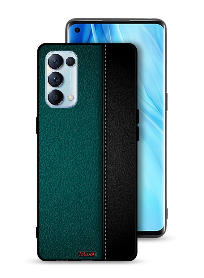 Tolwak Oppo Reno5 Pro 5G Protective Case Cover Leather Pattern - Image 1