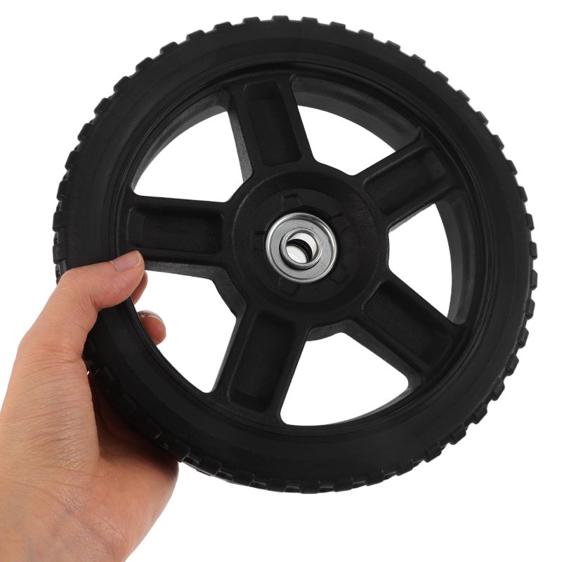 8 Inch Replacement Wheel with Rubber Plastic Hub for Push Mowers and Utility Carts - Image 5