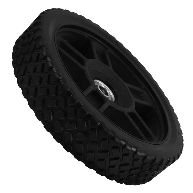 8 Inch Replacement Wheel with Rubber Plastic Hub for Push Mowers and Utility Carts - Image 2