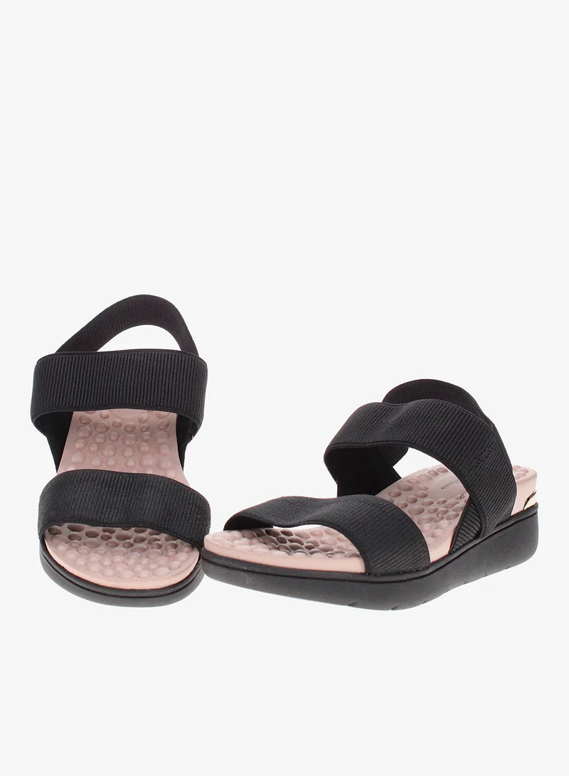 Modare Black Wedge Sandals for Women – Stylish & Comfortable Elevated Footwear for Women | Best Price UAE