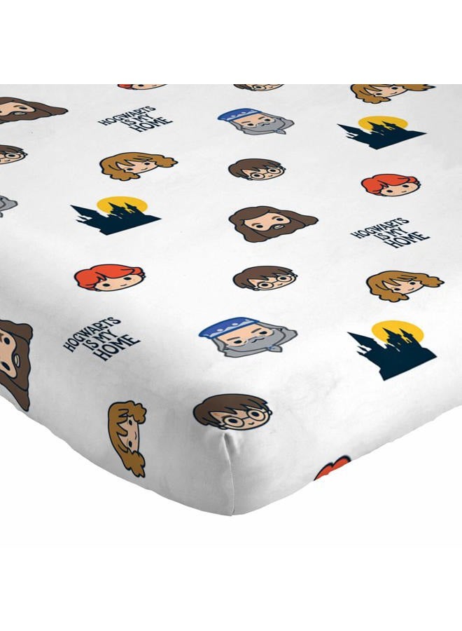 Jay Franco 3 Piece Sheet Set-Bedding Features Harry, Ron, Hermoine, Hagrid, and Dumbledore, White - Image 4