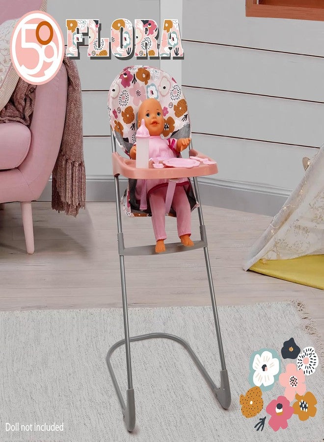 509 Crew: Melange Flora - at Home 8 Piece Set - Highchair, Play Yard, Shoulder Bag, 5pc Feeding Accessories, Fits Dolls Up to 18", Doll Toys, Kids 3+ - Image 5