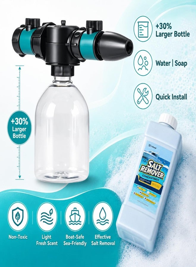 Tdrynl Salt Remover Concentrate Kit, 32 OZ Marine Engine Flush and Boat Wash, 500mL Hose Applicator Bottle, Salt Wash Boat Cleaner for Outboard Motors, Boats, Jet Skis, PWCs, Trailers and Fishing Gear - Image 2