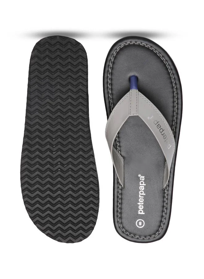 Take Two Men Grey Thong Flip Flops By Peterpapa