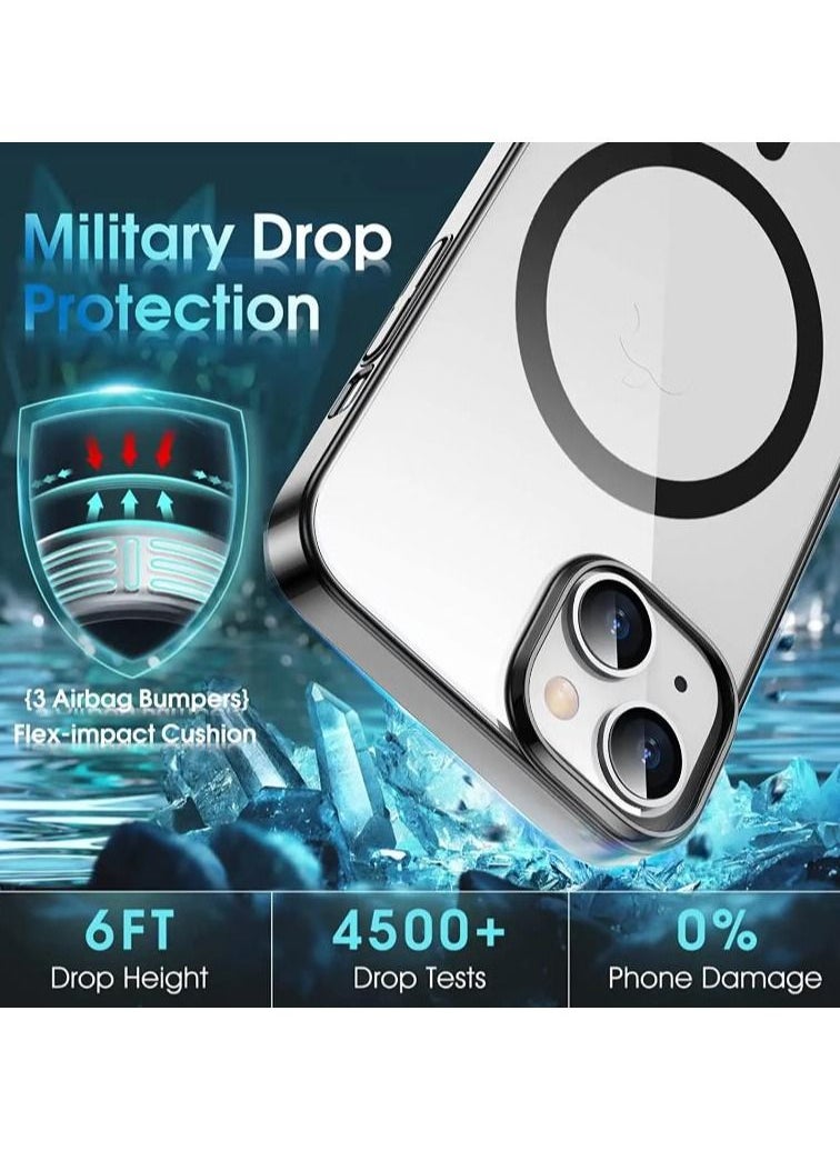 Rock Pow - iPhone 14 Case 6.1 inch, Magnetic Design  Drop Tested with Electroplated Bumper & Camera,Hard PC Back Slim Shockproof Protective Cover for iPhone 14 - Image 1