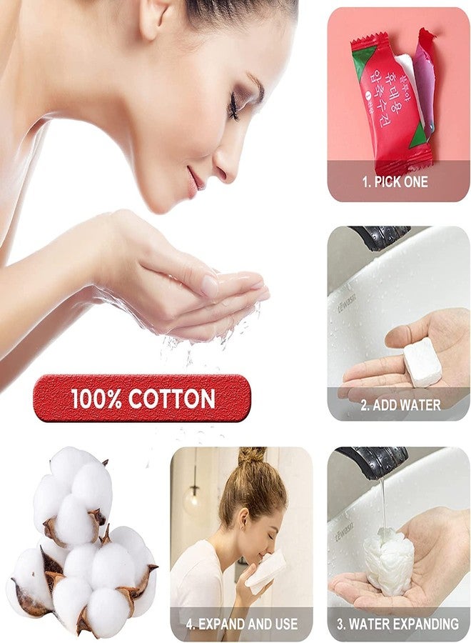 Clopic Big Disposable Pure Cotton Tissue Tablets Compressed Water Towel Tablet Disposable Portable Travel Wipes Pill Face Towel Coin Towels for Travel Camping, Big Magic Tablet Tissues Paper (48) - Image 4