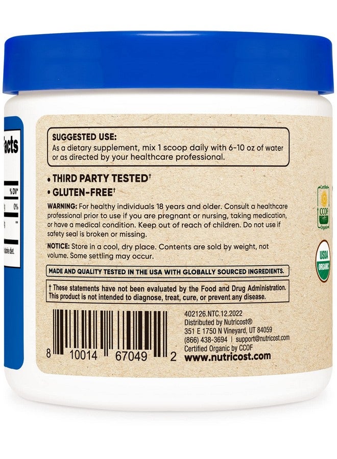 Nutricost مسحوق فطر عرف الأسد العضوي 4 أونصة معتمد من وزارة الزراعة الأمريكية - Image 4