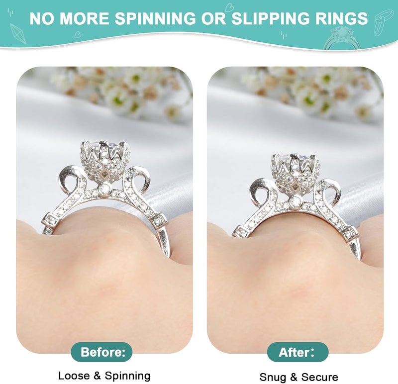 GWHOLE Ring Sizers for Loose Ring, 36 Pack Ring Guards, Adjuster, Spacers or Tightener for Women’s & Men’s Loose Rings, Reduces Size by 0.5-1 - Image 3