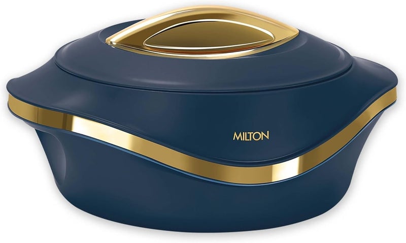 Milton وعاء ميلتون بيرل 2500 مل للحفاظ على الطعام دافئ مع غطاء مقاوم للتسرب، أزرق داكن - Image 1