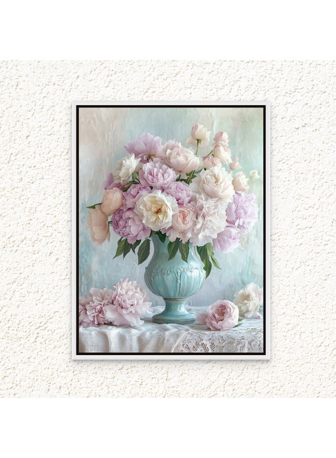 Art Decor Art Decor Framed Canvas Wall Art of Flower Pot Botanical Flower Vase Modern Floral Art Print Portrait Wall Décor for Living Room Bedroom Office Studio Home Décor Gifting  - Image 1