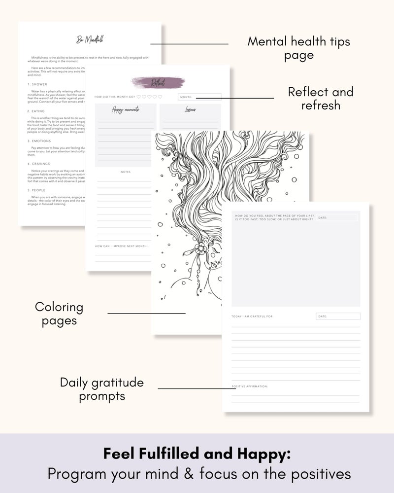 Lamare Daily Gratitude Journal for Women - Self Care Journal with Prompts, Daily Affirmations, Mindfulness Journal & Reflection Planner - Image 3
