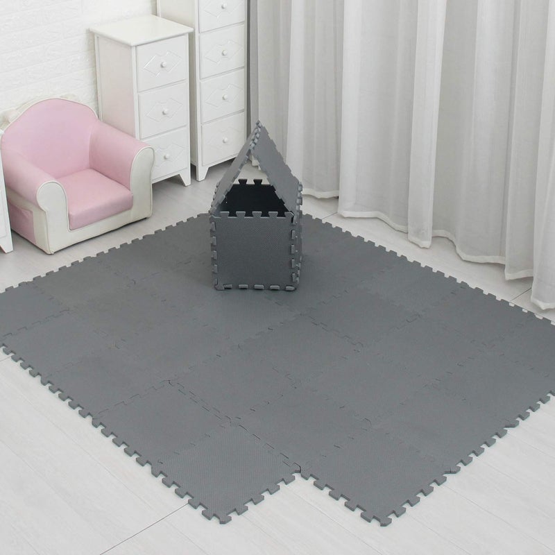 MQIAOHAM® 18 Pieces Puzzle Play Mats, Soft Baby Play Mat, Kids Interlocking Foam Floor Tiles, Toddlers Carpet Playmats G301018-112 - Image 2