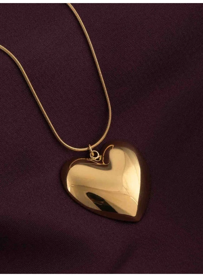Palmonas  PALMONAS Heart Pendant Necklace for Women | 18K Gold Plated, Waterproof & Anti-Tarnish for Women | Best Price UAE