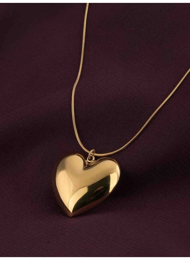 Palmonas  PALMONAS Heart Pendant Necklace for Women | 18K Gold Plated, Waterproof & Anti-Tarnish for Women | Best Price UAE
