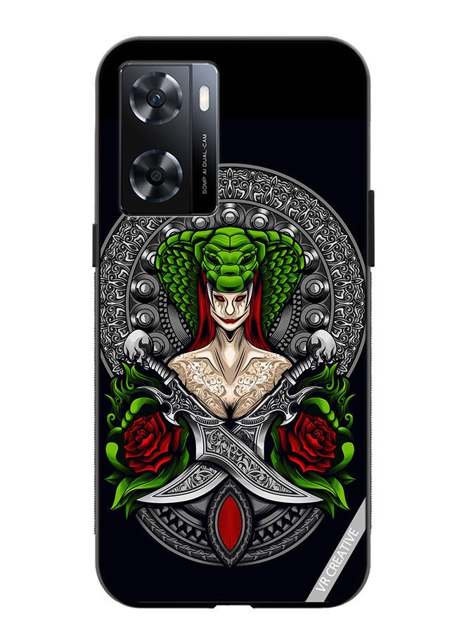 VR CREATIVE Protective Case Cover For OnePlus Nord N20 SE Snake Woman Design Multicolour - Image 1
