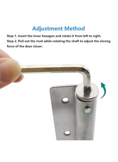 TTZEZE Screen Door Closer TTZEZE Heavy Duty Automatic Door Closer Safety Spring Door Closer for Storm Door Steel Door Closer with Adjustable Closing Speed Smooth and Quiet Door Closer for Hinge Door  - Image 3